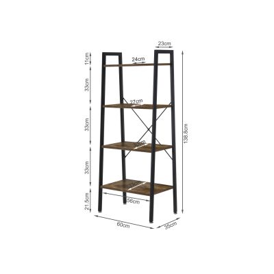 Roan 4 Tier Ladder Shelf - Black