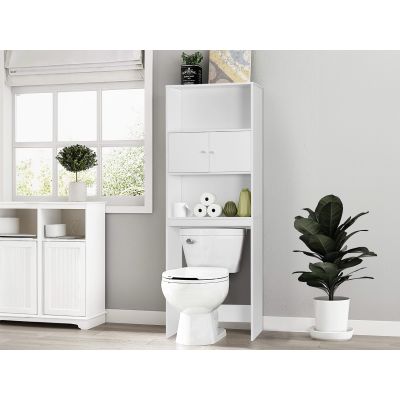 Ilmen Bathroom Over Toilet Shelf Storage - White