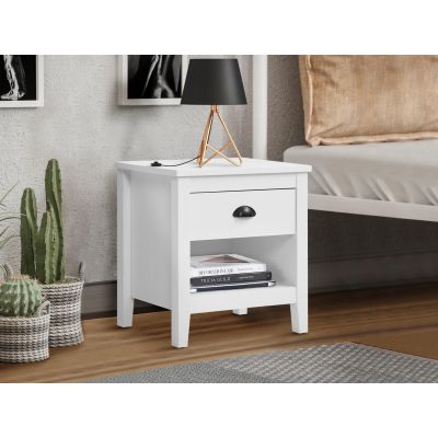 Congo Bedside Table - White