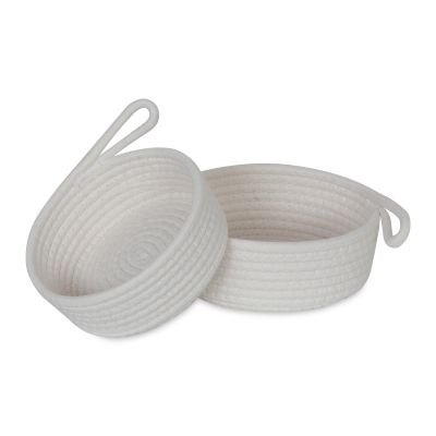 Cotton Rope Basket - Set of 2 - White