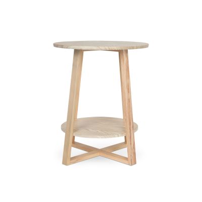 Andile Round Coffee Table Side Table - Oak
