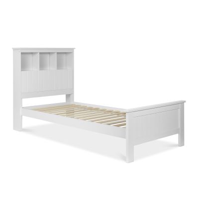 Jamie Single Wooden Bed Frame - White