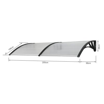 Toughout Canopy Awning Door Window Awning 2m x 1m