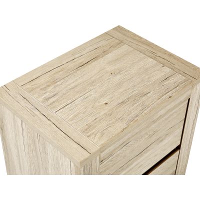 Borneo Wooden Bedside Table - Oak