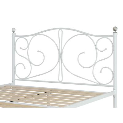 Manaia Double Metal Bed Frame - White