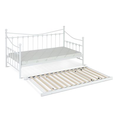 Hartz Single Metal Trundle Bed Frame - White