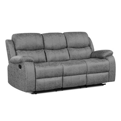 Wilson Manual 3 Seater Recliner Sofa - Grey