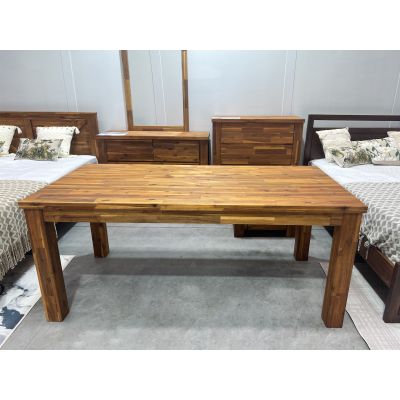 Harmon Solid Acacia Wood Dining Table 180 x 90cm - Rustic Java