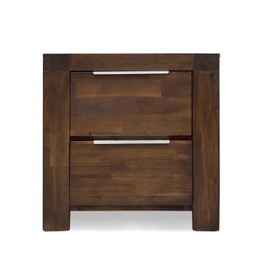 Jarvis Solid Acacia Wood Bedside Table - Caramel