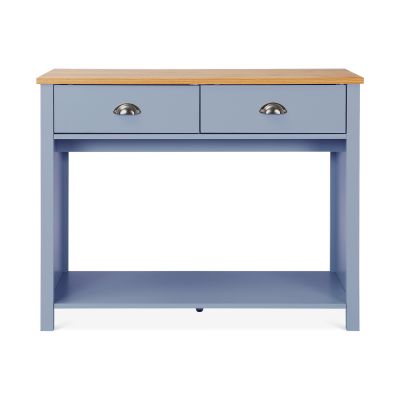 Atlas Wooden Console Table - Blue Grey
