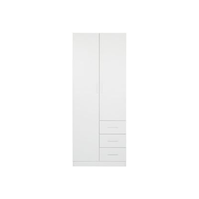 Tongass 2 Door Wardrobe with 3 Drawers - White