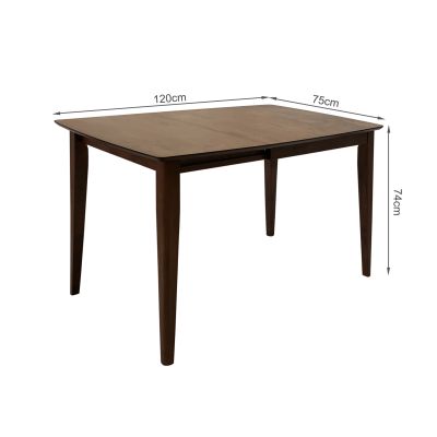 Alfie 4 Seater Extension Dining Table - Walnut