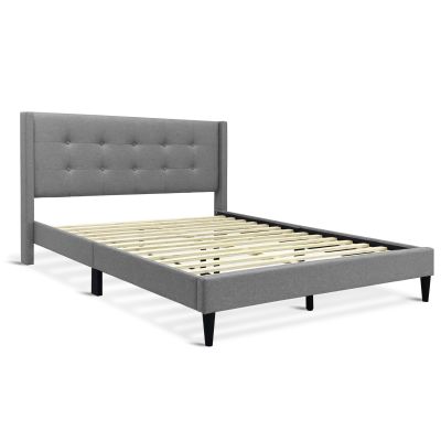 Sealy Queen Bed Frame - Light Grey