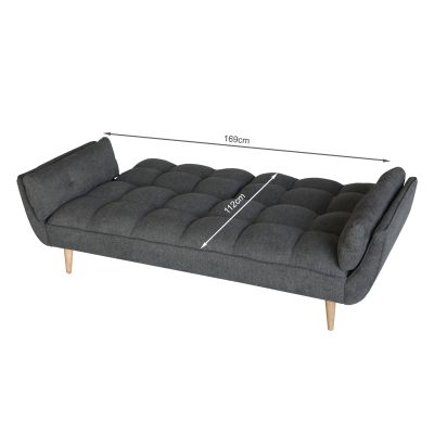 Dover 3 Seater Sofa Bed - Dark Grey