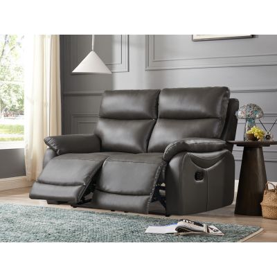 Charlton Leather 2 Seater Recliner Sofa - Grey