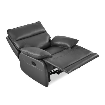 Wellsford Manual Leather Recliner Chair - Graphite