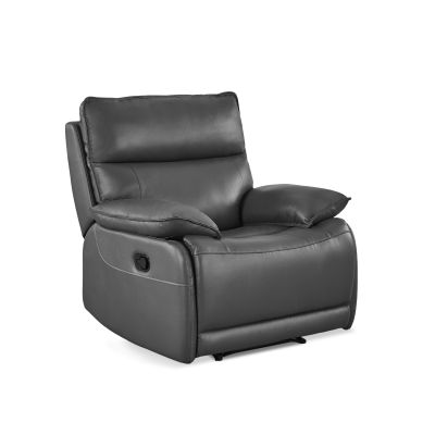 Wellsford Manual Leather Recliner Sofa Set - Graphite