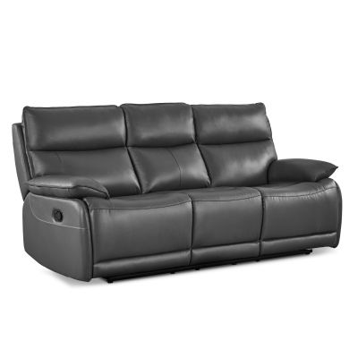 Wellsford Manual Leather Recliner Sofa Set - Graphite