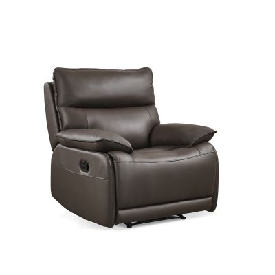 Wellsford Manual Leather Recliner Chair - Brown
