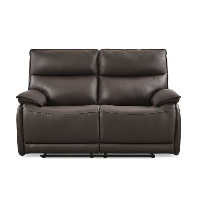 Wellsford Manual Leather 2 Seater Recliner Sofa - Brown