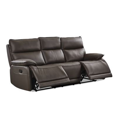 Wellsford Manual Leather Recliner Sofa Set - Brown