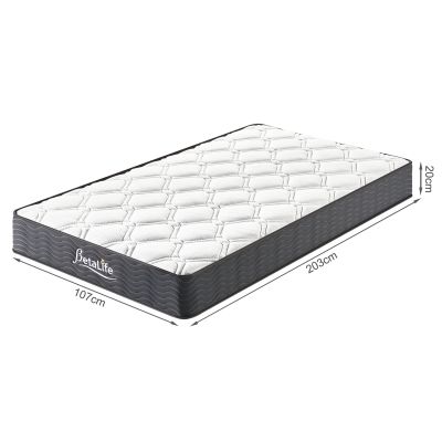 Betalife Basics Plus Bonnell Spring Mattress with Protector & Pillow - King Single