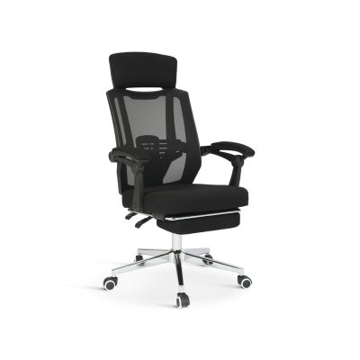 Melissa Office Chair with Footrest - Black