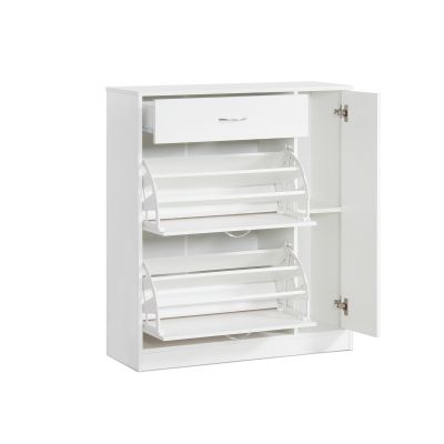 Kihona 3 Drawer Shoe Cabinet Storage Rack - White