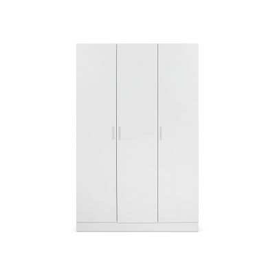 Bram 3 Door Wardrobe Cabinet - White