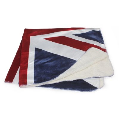 British Flag Fleece Blanket Throw 130 x 160cm