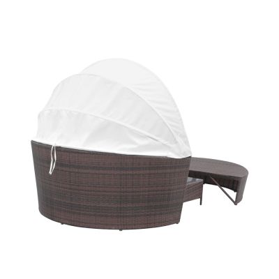 MEDINA Rattan Outdoor Day Bed Lounger Set 3PCS