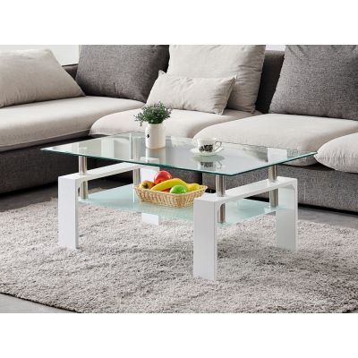 Oakley Coffee Table Fully Tempered - White