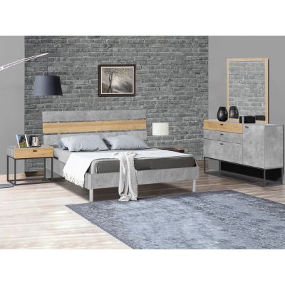 CLIFFORD King Bedroom Furniture Package 3PCS with Dresser