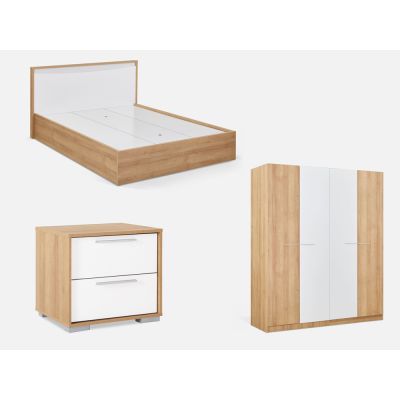 KAWEKA Queen Bedroom Furniture Package with Wardrobe - OAK