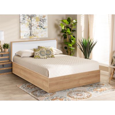 KAWEKA King Wooden Bed Frame - OAK