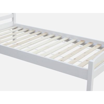 VAIL Single Wooden Bed Frame - WHITE