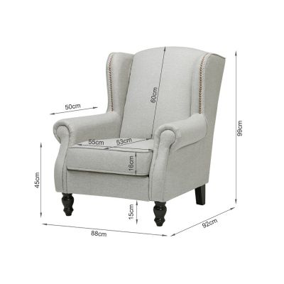 Eugenia Wingback Armchair Occasional Chair