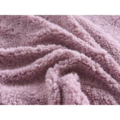 Double Layer Warm Fleece Blanket Throw Blanket - MAUVE PINK