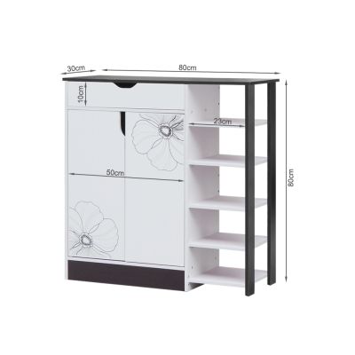 5 Tier Shoe Rack Organiser Cabinet with Shelves - BLOSSOM