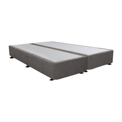 CHARLES Fabric Super King Split Bed Base 4 Drawers - SLATE