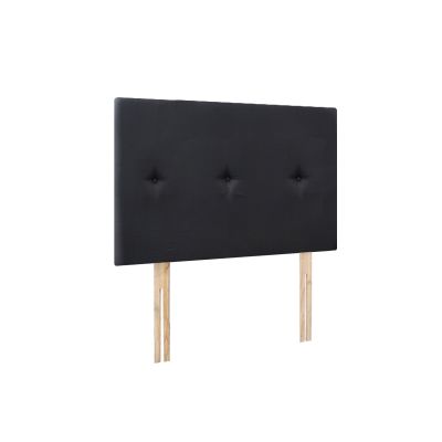 MORGAN Upholstered Headboard Single - BLACK