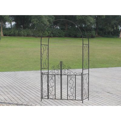 Metal Garden Arch with Gate
