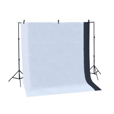 Photography Studio Set with 2 Photography Backdrops & 1 Photography Stand
