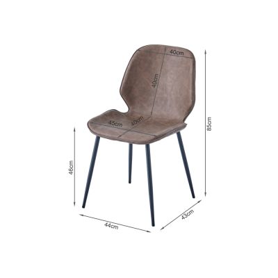 SLOANE 4PCS Dining Chair - BROWN