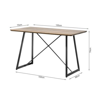 ALMA Dining Table Rectangle 120x70cm - WALNUT