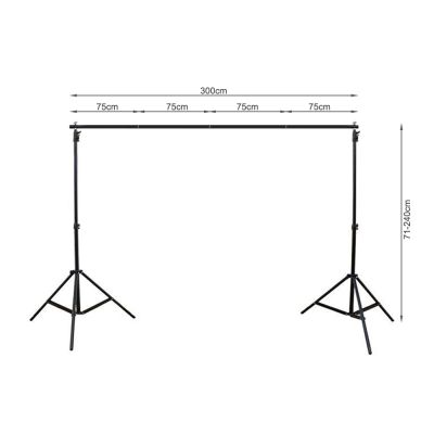Photography Studio Set with 2 Photography Backdrops & 1 Photography Stand