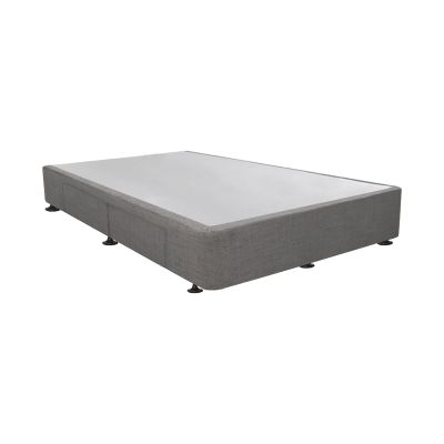 CHARLES Fabric Double Bed Base 4 Drawers - GREY