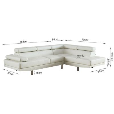 BetaLife 4-Seater Sofa with Chaise Sectional Sofa