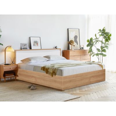 KAWEKA Queen Wooden Bed Frame - OAK