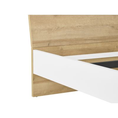 HEKLA King Wooden Bed Frame - WHITE